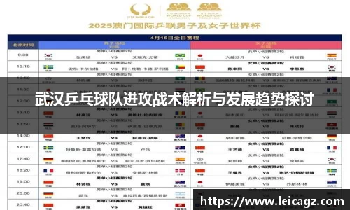 武汉乒乓球队进攻战术解析与发展趋势探讨